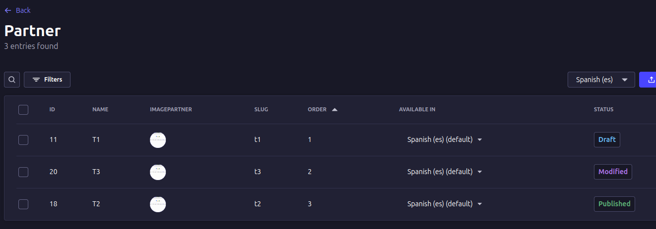 Colecciones ordenadas manteniendo su Status